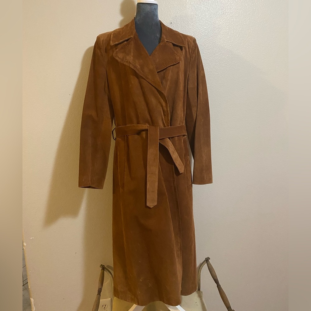 Vintage Suede Long 1970’s Men’s Jacket The Men’s Store Bloomingdale’s Beged-Or